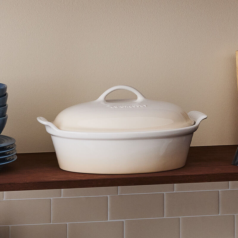 Stoneware Oval Casserole Dish with Lid | Le Creuset